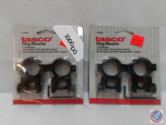 2 sets Tasco 1 inch Scope Rings