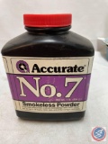 Accurate No. 7 Smokeless Powder Shipping is NOT available for this lot. Local Pick Up Only.