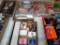 Skeleton Keys, Playing Cards, Dice, Vintage Amber Glass Medicine Bottle, Silver Tray with Handle and