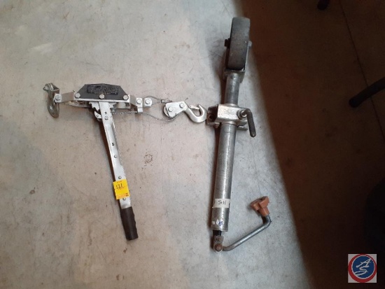 4000 Lb Cable Puller and Shelby Swing-Away Trailer Jack