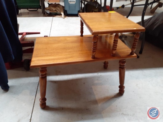 Two Tier Wood Side Table