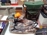White Water Outdoor Backpack, Woodstream Hunter Seat Model No. 9080 and Camo Gear