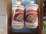 (2) 1970 Nebraska Decanters with Stoppers