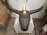 Black Roping Block Steer Head