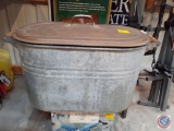 Vintage Metal Boiler with Handles and Lid