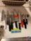 Nine knives in the magnetic knife holder