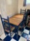 Kitchen table and 4 chairs with rattan seats