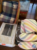 Vintage Blankets, Assorted Pillows, Blankets