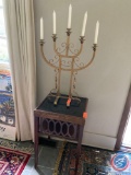 Large Candelabra, Small Side Table...