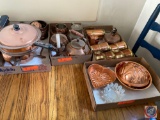 All things copper. Cups, oil lamp, warmer/server, teapot...and more