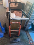 4 Wheel Wonder Hand Truck/Dolly w/ Garbage Can Holding Attachment...
