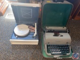 Vintage Remington Quiet-Rite Miracle Tab Typewriter and Sears Solid State Portable Record Player