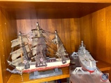 (2) Vintage Ship Models...