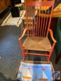 Vintage Hand Crafted Wooden Rocking Chair...