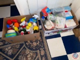 Assorted Cleaning Products, Most Appeared to be Full, Coffee Filters, More