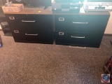 (2) Two Drawer Lateral Filing Cabinets w/ Table Top Cover {{CONTENTS SOLD SEPARATELY}}