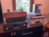 Vintage Record Player, Kenwood Multiple Compact Disc Player CD-224M, Netgear...Nighthawk X6 Tri-Bran