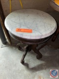 Antique Marble Rotating Piano Stool...