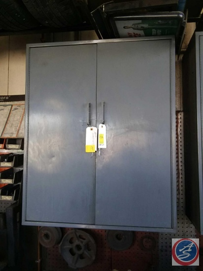 Parts Cabinet Measuring 32'' X 39 1/2'' X 14'' {{NO KEYS}}