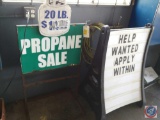 Metal Propane Sign, Plastic Rolling Sign with Additional Letters