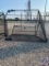 (2) Security Netting corner pieces with wheels, 7ft wx 7ft deepx 10ft heigth which diminshed to 8ft