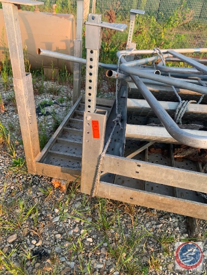 Aluminum...Platform 5 x 3 and a 4 x 5 ft 1 set steps 4 ft rise
