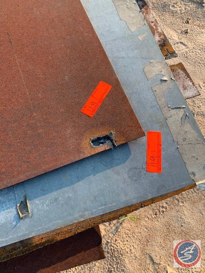 9 5x10 sheets 3/16inch assorted cuts steel sheets, all welded and cut