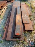 Assorted Plate steel sections Apx 3/8 to 1 inch thick