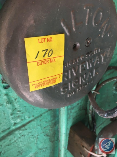 Milton Driveway Signal Bell w/approx 150ft. of Hose