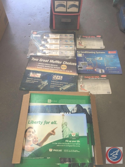 Raybesta Brake Pad Display, Sinclair Advertising Posters, Bendix/Denso...and Walker Mufflers Desk Pa