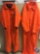 Spruce Creek Sportswear Insulated Orange Overalls Medium (38-40) and Clarkfield Outdoors Orange