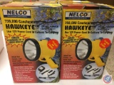 2 Nelco...Hawkeye Dual Power Spotlight Cordless Rechargeable or 12v Corded Operation...