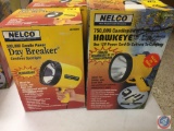 Nelco...Day Breaker Cordless Spotlight Rechargeable 500,00 Candle Power, Nelco Hawkeye Dual Power