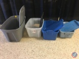 (1) Edge Storage Totes 30 Gal. w/Lid, (2) Bella Storage Tote 72 Qt. w/Lids, (2) Bramil USA Storage