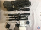 (2) Tasco RF 4 x 15 Scope, (1) Simons 3 - 9 x 32 Scope, (1)... WRK-431 3 - 9 x 40 Scope, Lens Covers