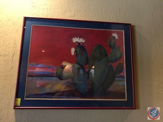 (2) Framed Cactus Prints Signed Coffaro Measuring 37'' X 30''