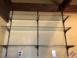 Shelving Unit with (3) Glass Shelves Measuring 48'' X 8'' X 36 1/4''