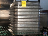 (9) Cambro Clear Containers 1/2 Size Marked 22CW