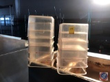 (8) 6 Qt. Clear Cambro Containers Marked 6SFSCW