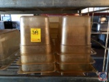 (9) Cambro and Carlisle 1/4 Size Containers Marked 46HP