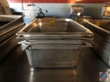 (4) Stainless Steel Steam Table Inserts