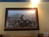 Framed Photograph Titled Coasting on Dogmobile Trip by Wheeler Photo Marked July 28, 1912 Measuring