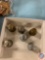 (6) Thimbles and (1) needle or sewing kit holder from Stubs ranch kitchen in Spencer Iowa