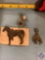 (2) Sterling western pins and one western charm