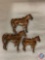 Three sterling silver saddle horse pins