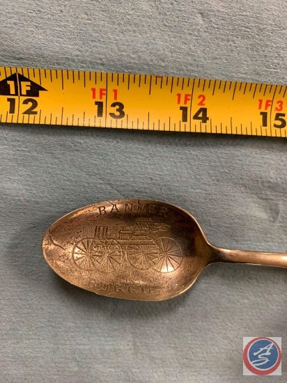 William Rodgers and son sterling silver Banner Buggies advertising spoon