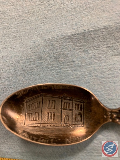 School house Walnut Hill sterling silver advertising spoon