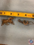 Pair of horses Sterling pen and a riding crop horseshoe pin