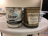 Coop 5 Gallon Grease Can and Skelly Supreme 5 Gallon Multi-Pupose Grease Can