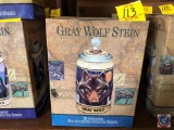 Budweiser Endangered Species Series Gray Wolf Limitied Edition Stein in Original Box